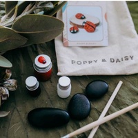Poppy & Daisy Ladybird rocks mini eco bag