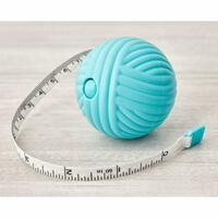 Retractable yarn ball tape measure