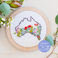 Australian Native Flowers embroidery kit
