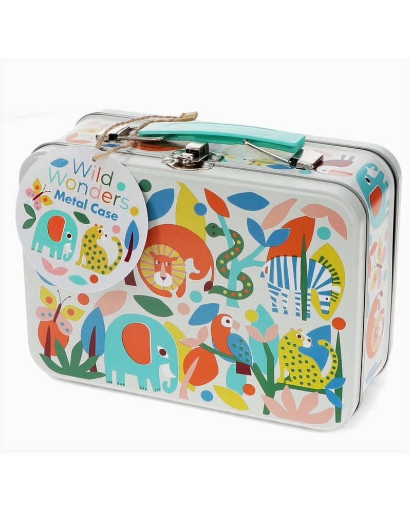 Rex London Tin Case – Wild Wonders: Colourful Practical Storage for Kids!